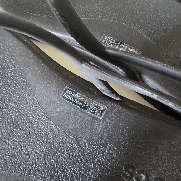 Crocs Women’s Black Slingback Thong Sandals Size 7W - Picture 6 of 6